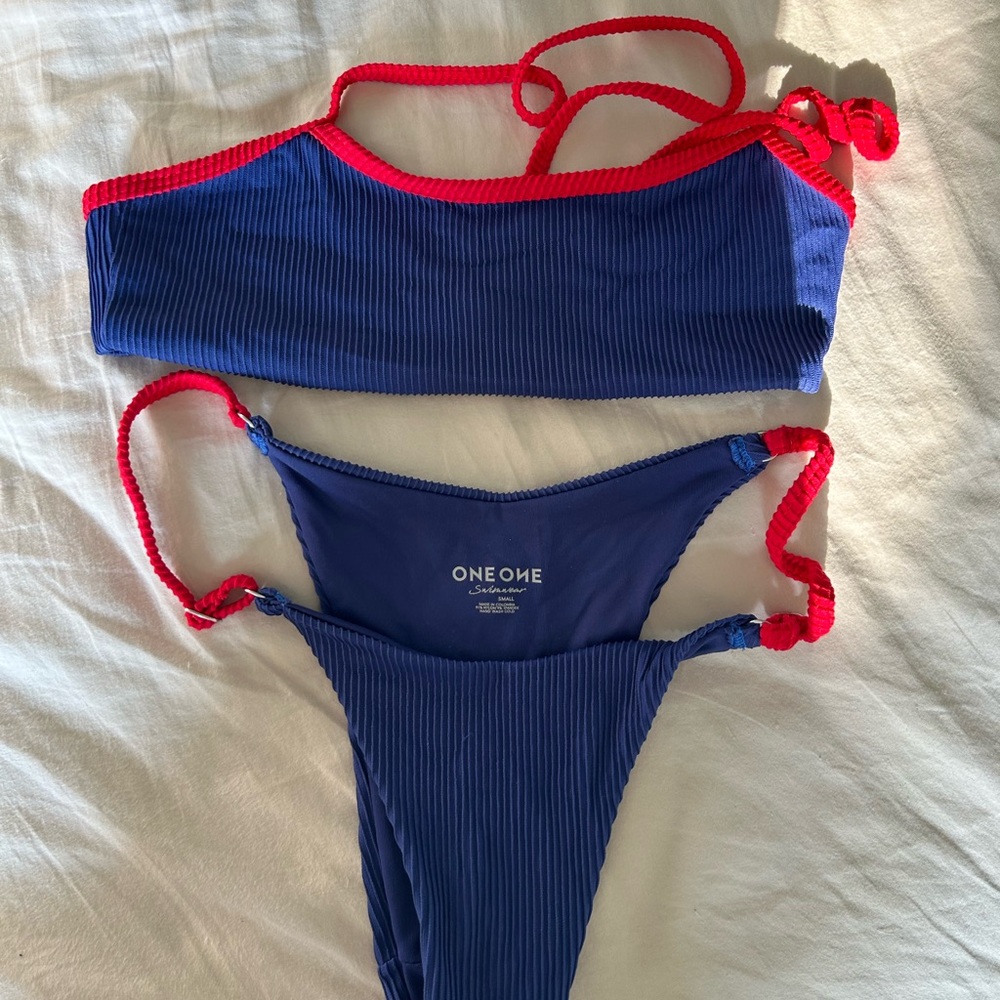 One One Swimwear Amber Top and Allie Bottom 4th of July Bikini -